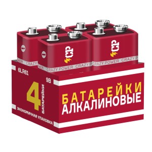 6LR61 CRAZYpower Алкалиновые (4 шт.)