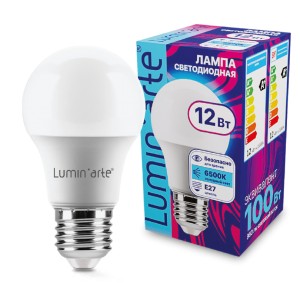 Светодиодная лампа LUMIN'ARTE LSTD-A60-12W6KE27 12Вт 6500K E27