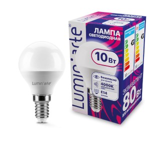 Светодиодная лампа LUMIN'ARTE LSTD-G45-10W4KE14 10Вт 4000K E14