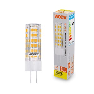 Светодиодная лампа WOLTA WSTD-JC-220V7W3KG4-C 7Вт 3000K G4