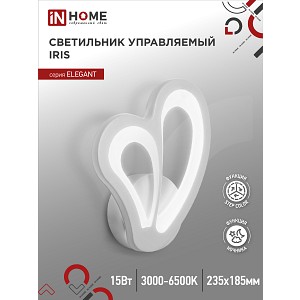 Светильник настенный светодиодный ELEGANT IRIS 15Вт 230В 3000-6500K 1200Лм STEP COLOR белый IN HOME
