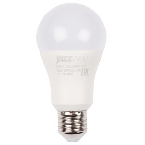 Лампы светодиодные специального назначения / Спец. PLED-A60 МО 20w 4000K E27 DC12-48V/AC12-48V Jazzway (5050624)