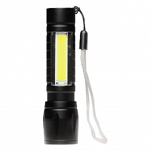 Фонарь компактный, 3 режима Зарядка через USB