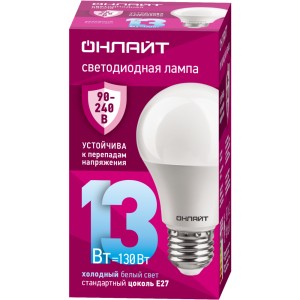 Лампа ОНЛАЙТ 90 402 OLL-A60-13-230-6.5K-E27 (PRO 90-240 В)