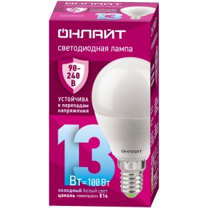 Лампа ОНЛАЙТ 90 426 OLL-G45-13-230-6.5K-E14-FR (PRO 90-240 В)