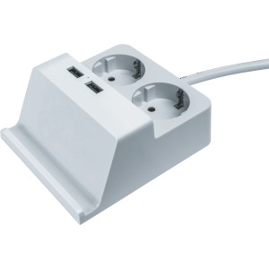 Удлинитель Navigator 61 457 NPE-USB03-02-150-E-3X1с/з 2 гн.1.5м USB2.1A