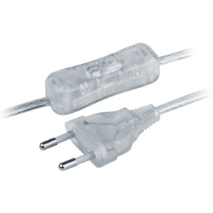 Шнур Navigator 61 723 NPS-FS-170-2x0.5-TR 1.7м с выкл. прозрачный