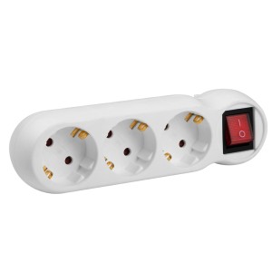 Разветвители и переходники / Разветвитель JAZZway AD-3GS заземл., выкл. (5046672)