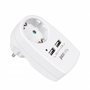 Разветвители и переходники / Адаптер JAZZway AD-1GU USB, заземл. (5051744)