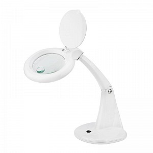 Купить Лупа настольная 3D+12D с подсветкой 40 SMD LED, ø100мм, белая REXANT