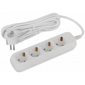 UDL-10-450-E Удлинитель электрический ЭРА UDL-10-450-E Greenline 4 розетки с заземлением 5м ПВС 3x0.75мм2
