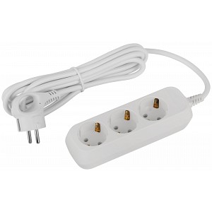 UDL-16-330-E Удлинитель электрический ЭРА UDL-16-330-E Greenline 3 розетки с заземлением 3м ПВС 3x1мм2