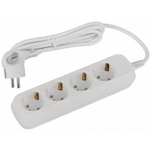 UDL-16-415-E Удлинитель электрический ЭРА UDL-16-415-E Greenline 4 розетки с заземлением 1,5м ПВС 3x1мм2
