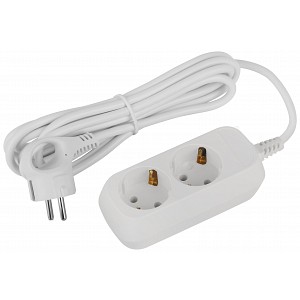 UDL-16-230-E Удлинитель электрический ЭРА UDL-16-230-E Greenline 2 розетки с заземлением 3м ПВС 3x1мм2