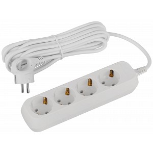 UDL-16-450-E Удлинитель электрический ЭРА UDL-16-450-E Greenline 4 розетки с заземлением 5м ПВС 3x1мм2