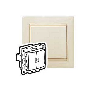 Legrand 774328 Двойной выключатель с подсветкой Valena 10 AX 250 В~ слоновая кость