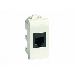 Розетка телефонная RJ12 Brava белая 1 модуль DKC (76120B)