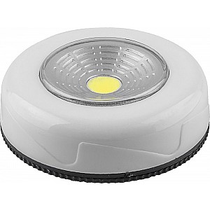 Светодиодный светильник-кнопка (1шт в блистере) 1LED 2W (3*AAA в комплект не входят), 68*18мм, белый, FN1204