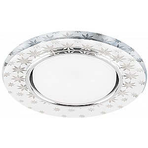 Светильник встраиваемый со светодиодной подсветкой 20LED*2835 SMD 4000K, 15W GX53, без лампы, прозрачный, хром, CD4030 с драйвером в комплекте