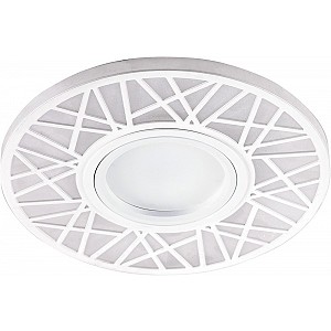 Светильник потолочный встраиваемый со светодиодной подсветкой 15LED*2835 SMD 4000K, MR16 50W G5.3, белый, CD991 с драйвером в комплекте