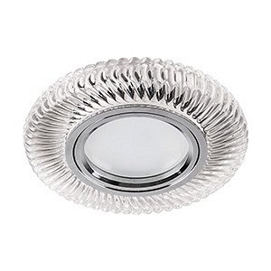 Светильник потолочный встраиваемый со светодиодной подсветкой 15LED*2835 SMD 4000K, MR16 50W G5.3, прозрачный, CD988 с драйвером в комплекте