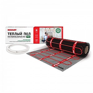 Тёплый пол, нагревательный мат PRO RNX-4-880 4м², 0,5х8м, 880Вт двухжильный, с экраном REXANT