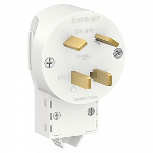 BLANCA скрытой установки вилка силовая 3р+n 32а, 400в, белый Systeme (Schneider) (BLNSV003241)