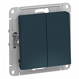 ATLASDESIGN 2-клавишный ВЫКЛЮЧАТЕЛЬ с самовозвратом, сх.2, 10А, механизм, ИЗУМРУД Systeme (Schneider) (ATN000817)
