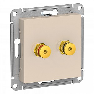 Аудиорозетка ATLASDESIGN двухместная бежевый Systeme (Schneider) (ATN000287)