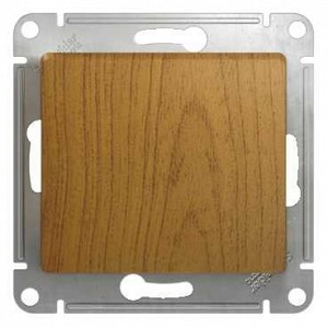 GLOSSA Кнопка нажимная дуб в рамку схема 1 Systeme (Schneider) (GSL000515)