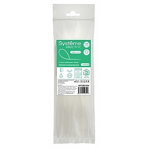 Стяжка кабельная MultiSet 380х7.6 Белая (100шт) Systeme (Schneider) (IMT38076W)