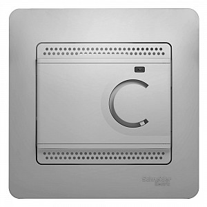 GLOSSA термостат электр.теплого пола с датчиком,от+5до+50°C,10A,алюминий Systeme (Schneider) (GSL000338)