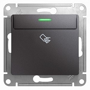 GLOSSA Карточный выключатель схема 6 графит Systeme (Schneider) (GSL001369)