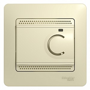 GLOSSA Термостат электронный теплого пола с датчиком в сборе 10A бежевый Systeme (Schneider) (GSL000238)