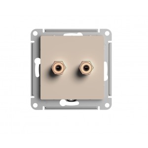 ATLASDESIGN АУДИОРОЗЕТКА двойная, ПЕСОЧНЫЙ Systeme (Schneider) (ATN001287)