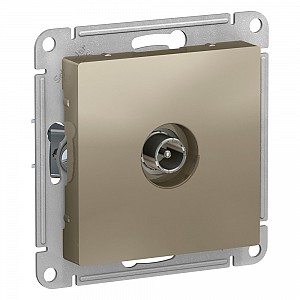 Розетка ATLASDESIGN TV проходная 4DB механизм шампань Systeme (Schneider) (ATN000592)