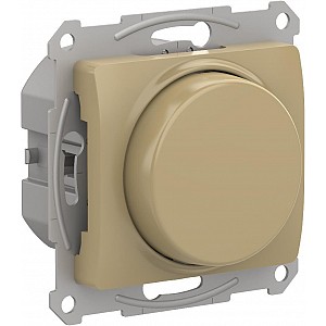 GLOSSA СВЕТОРЕГУЛЯТОР (диммер) повор-нажим, LED, RC, 400Вт, мех., ТИТАН Systeme (Schneider) (GSL000423)