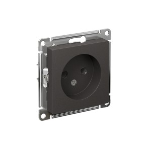 ATLASDESIGN РОЗЕТКА без заземления без шторок, 16А, механизм, БАЗАЛЬТ Systeme (Schneider) (ATN001441)