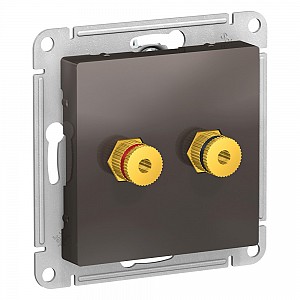 Аудиорозетка ATLASDESIGN двухместная мокко Systeme (Schneider) (ATN000687)