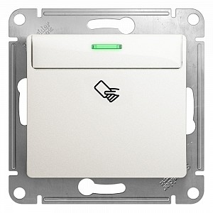 GLOSSA Выключатель карточный схема 6 перламутр в рамку Systeme (Schneider) (GSL000669)