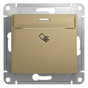 GLOSSA Выключатель карточный титан в рамку схема 6 Systeme (Schneider) (GSL000469)