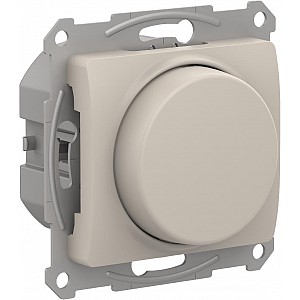 GLOSSA СВЕТОРЕГУЛЯТОР (диммер) повор-нажим, LED, RC, 400Вт, мех., МОЛОЧНЫЙ Systeme (Schneider) (GSL000923)