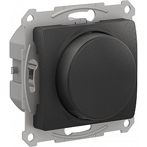 GLOSSA СВЕТОРЕГУЛЯТОР (диммер) повор-нажим, LED, RC, 400Вт, мех., АНТРАЦИТ Systeme (Schneider) (GSL000723)