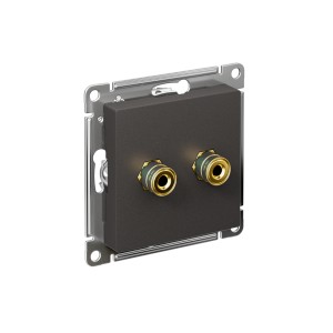 ATLASDESIGN АУДИОРОЗЕТКА двойная, БАЗАЛЬТ Systeme (Schneider) (ATN001487)