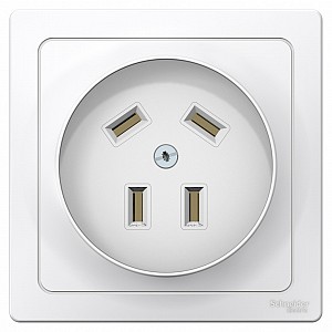 BLANCA С/У розетка силовая 3К+З, 32А, 440В, белый Systeme (Schneider) (BLNSR003241)