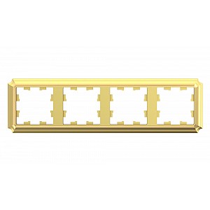 ATLASDESIGN ANTIQUE 4-постовая рамка, универсальная, ЗОЛОТО Systeme (Schneider) (ATN101604)