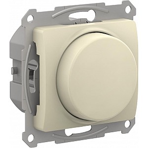 GLOSSA СВЕТОРЕГУЛЯТОР (диммер) повор-нажим, LED, RC, 400Вт, мех., БЕЖЕВЫЙ Systeme (Schneider) (GSL000223)