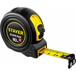 Рулетка BlackMax 10м х 25мм ЗУБР (3410-10_z02)
