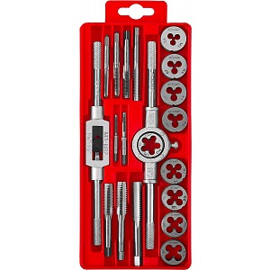 Набор метчиков и плашек в пластиковом боксе, сталь 9ХС 20 предметов ЗУБР (2810-H20_z01)