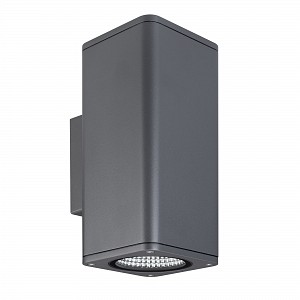 Светильник LGD-EVO-WALL-TWIN-S100x100-2x12W Day4000 (GR, 44 deg, 230 В) (IP54 Металл, 3 года) Arlight (046194)